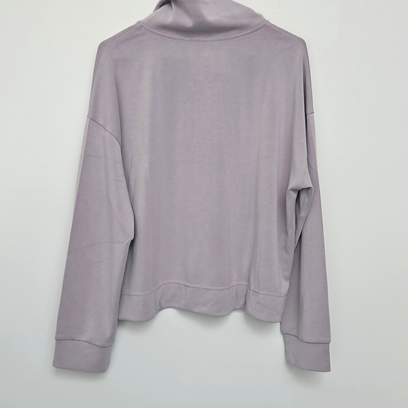 Athleta Seasoft Quarter Zip Purple Lavender Size XL Soft Pullover Sweater New - Picture 6 of 9